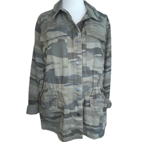 A New Approach Green Gray Camouflage Cotton Utility Jacket XL - Picture 16 of 16